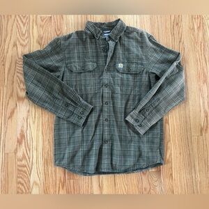 Carhartt Olive Plaid Long Sleeve Shirt